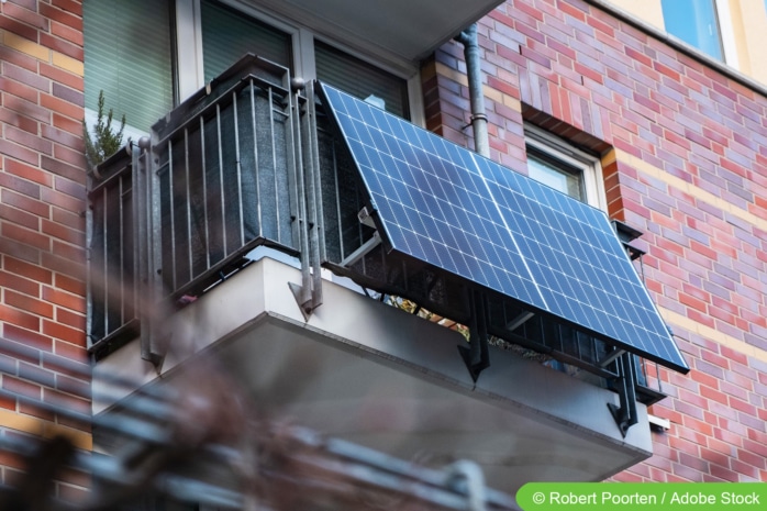 Balkonkraftwerk - Solarzellen an Balkon